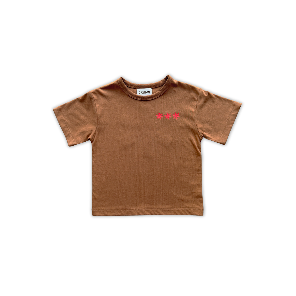 Organic Short Sleeve Jersey Tee - Dark Earth