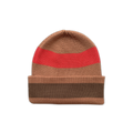 Organic Striped Pixie Ribbed Knit Beanie - Earth