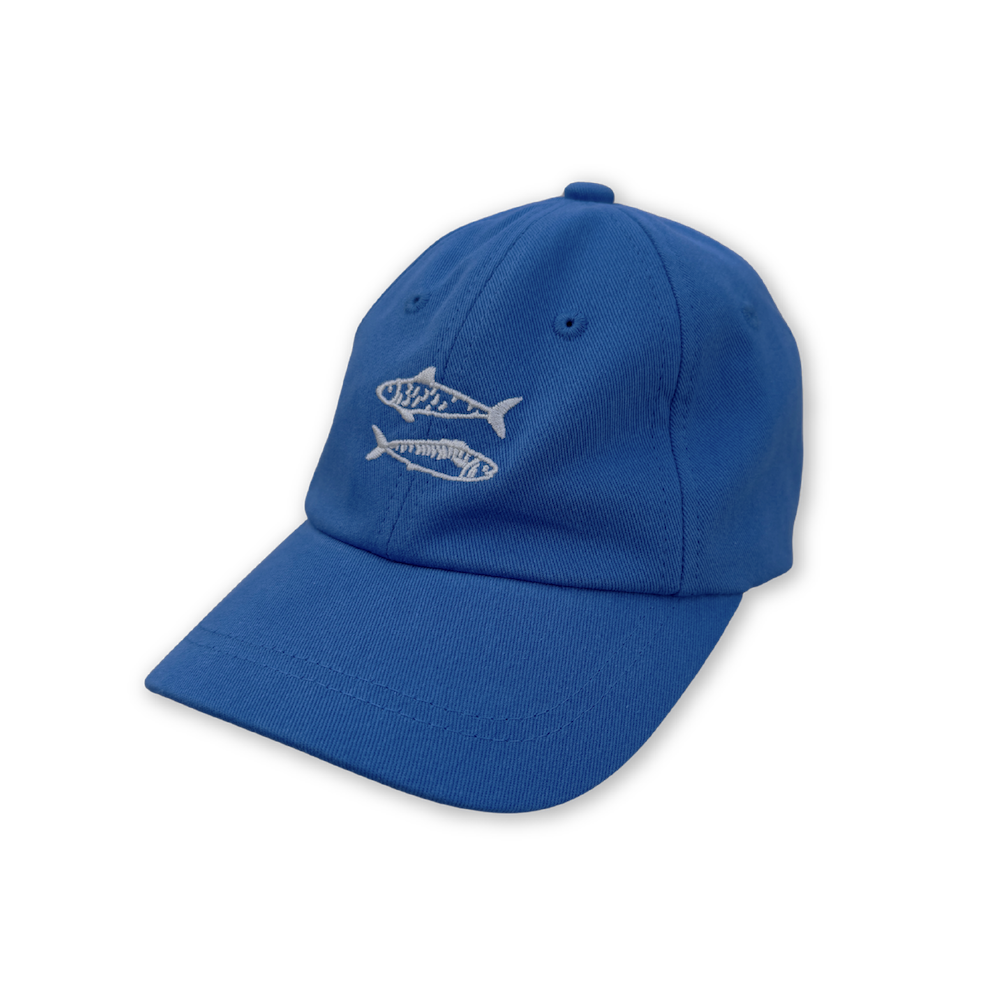 Cotton Twill Fishy Embroidery Adjustable Cap - Pacific