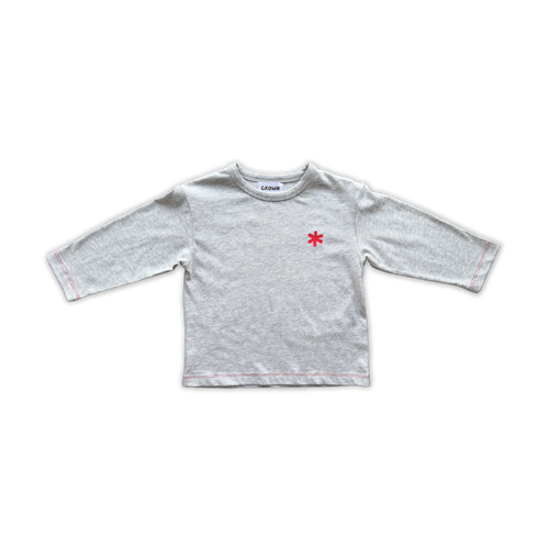 Organic  Long Sleeve Tee - Grey Marle