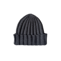 Merino Blend Chunky Rib Pixie Knit Beanie - Charcoal