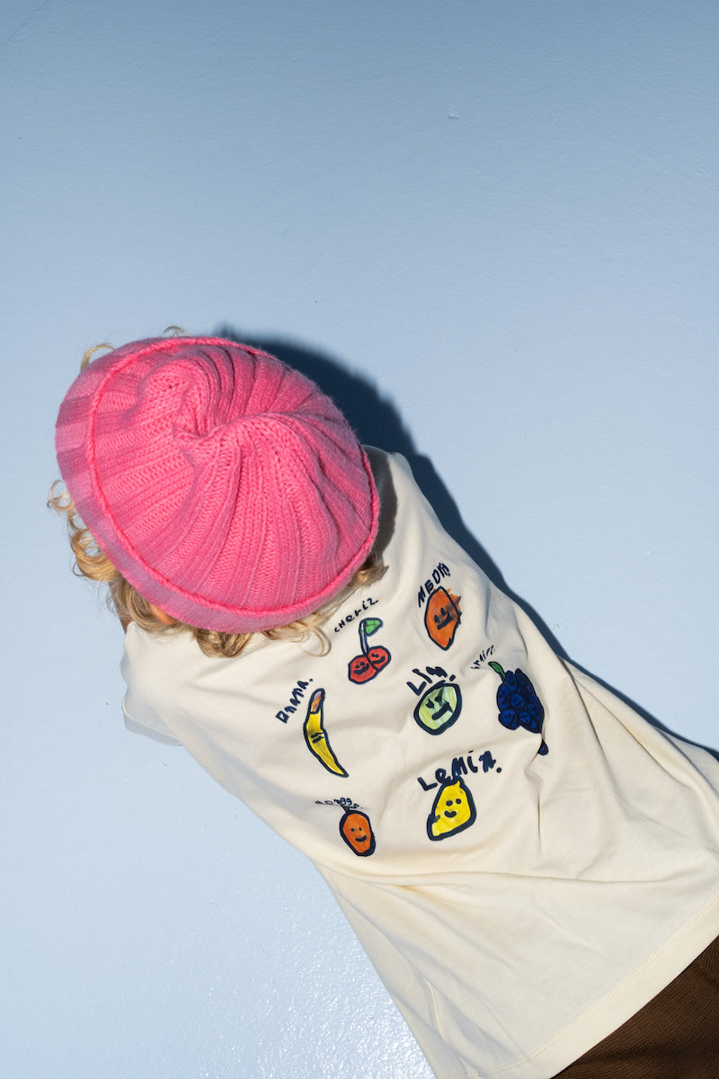 Organic Fruit Salad Short Sleeve Jersey Tee - Milk