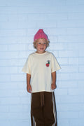 Organic Fruit Salad Short Sleeve Jersey Tee - Milk
