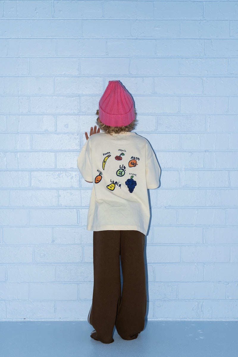 Organic Fruit Salad Short Sleeve Jersey Tee - Milk