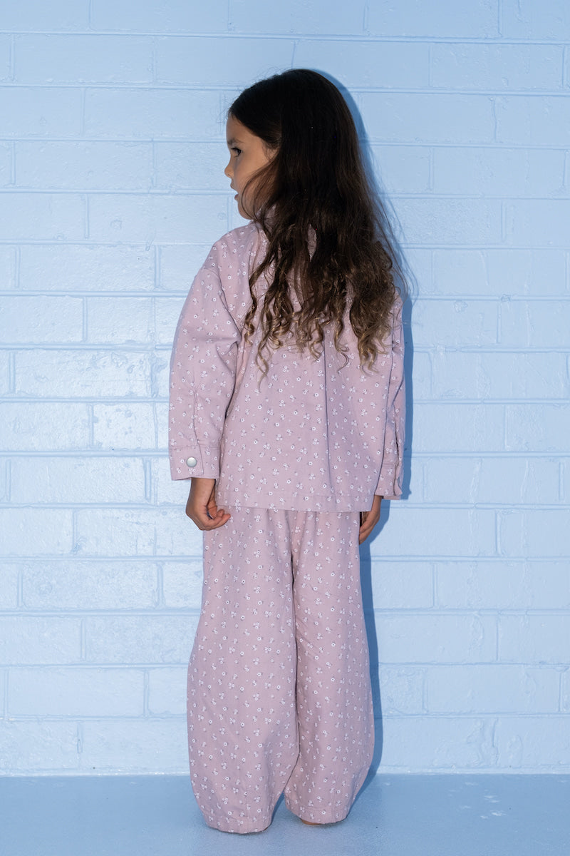 Organic Bloom Posy Print Denim Shirt Jacket