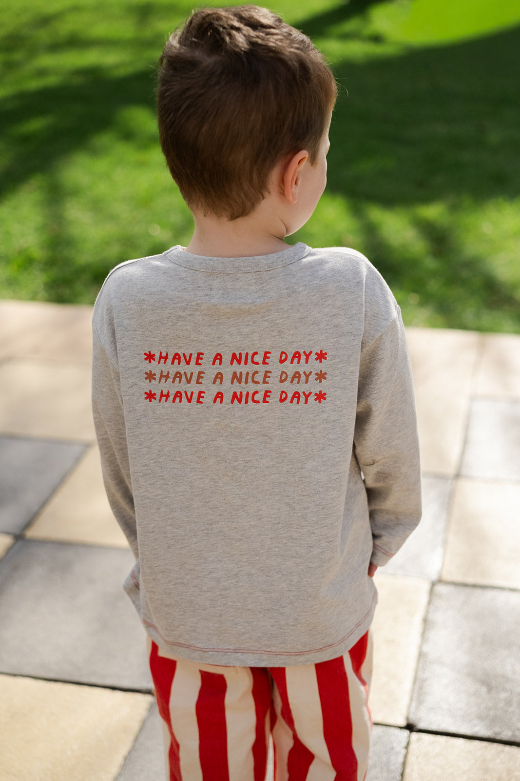 Organic  Long Sleeve Tee - Grey Marle