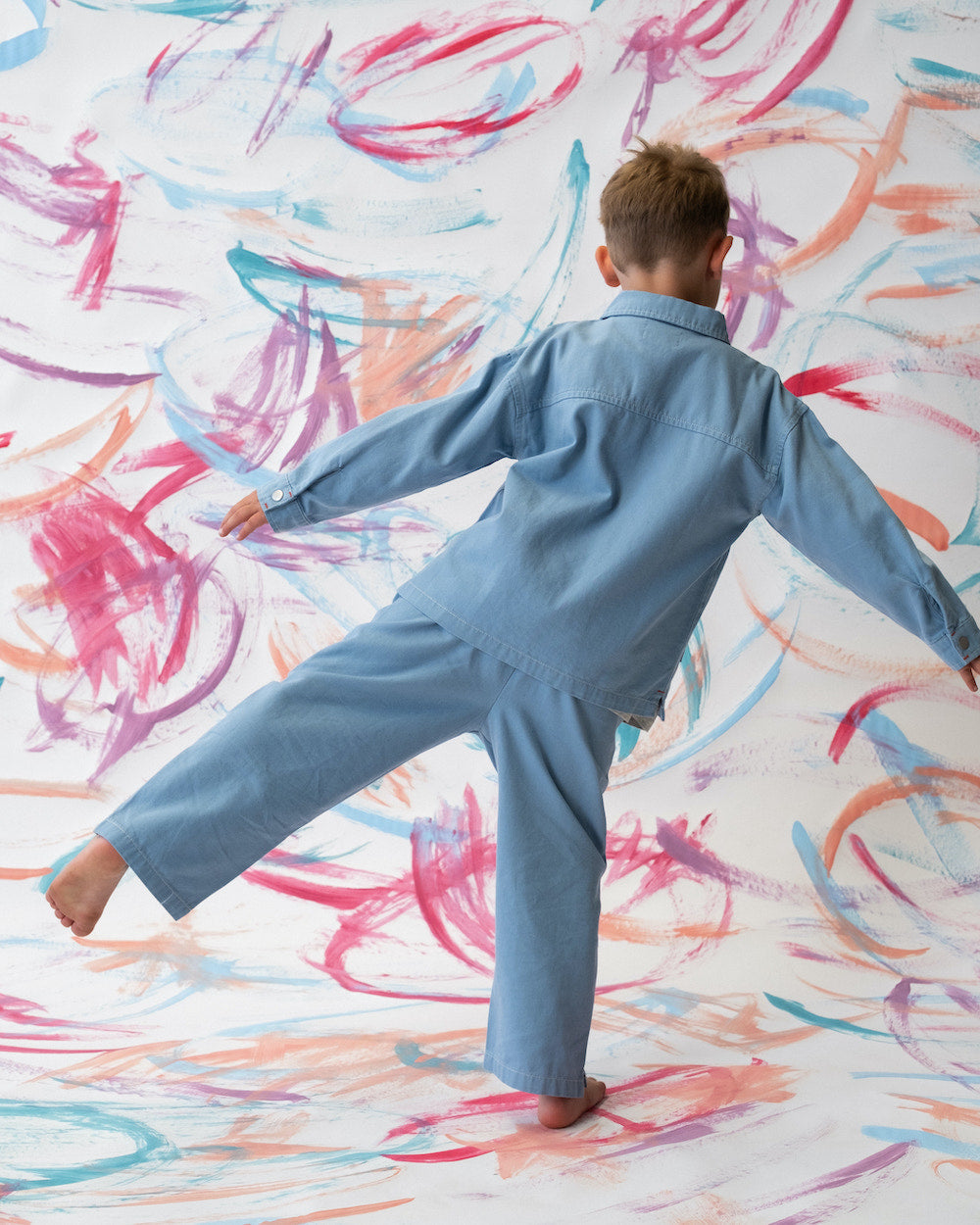 Organic Canvas Utility Shirt Jacket - Duck Egg
