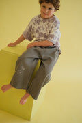 Organic Knitted Tie Dye Ribbed Knit Tee - Grape