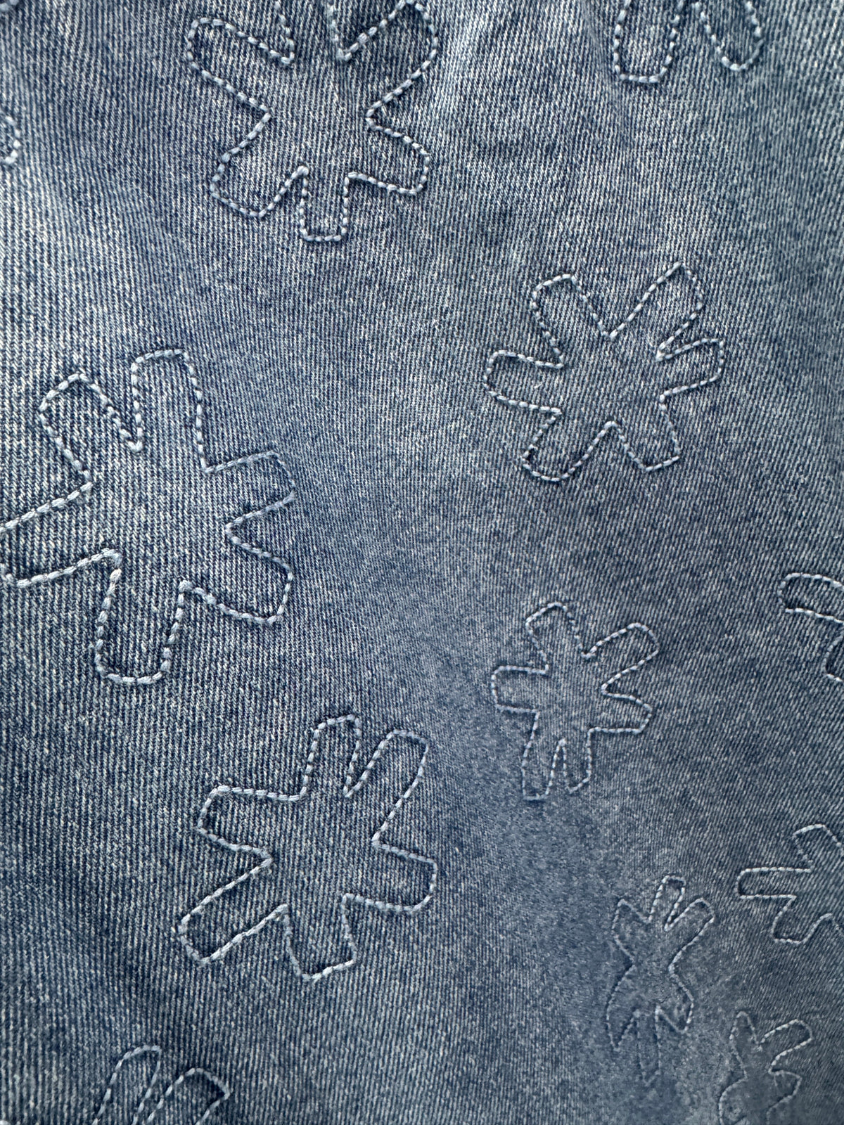 Organic Starlight Embroidery Denim Shirt Jacket - Ladies
