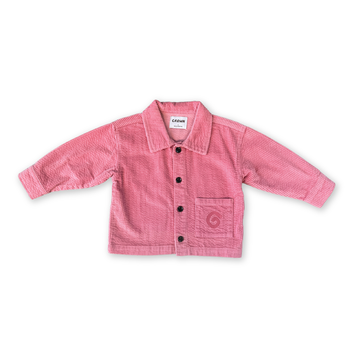 Organic Cord Shirt Jacket Swirl Pocket - Sorbet