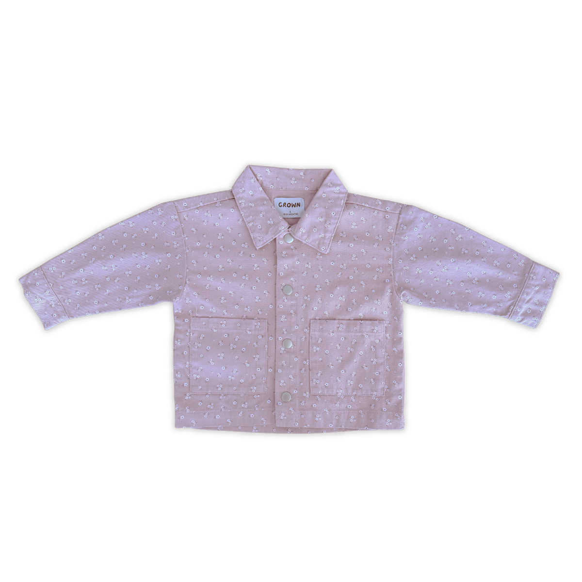 Organic Bloom Posy Print Denim Shirt Jacket