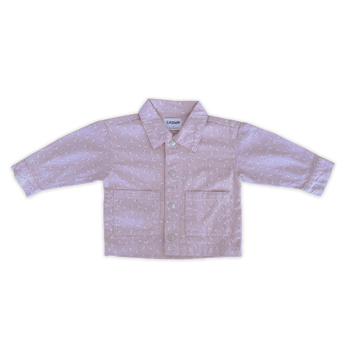 Organic Bloom Posy Print Denim Shirt Jacket
