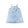 Cotton Washed Denim Starfish Embroidery Splash Dress