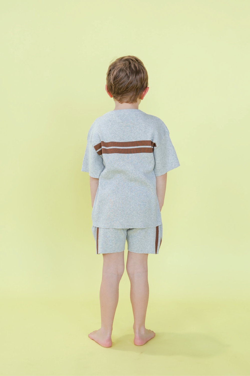Organic Twin Striped Ribbed Knit Tee