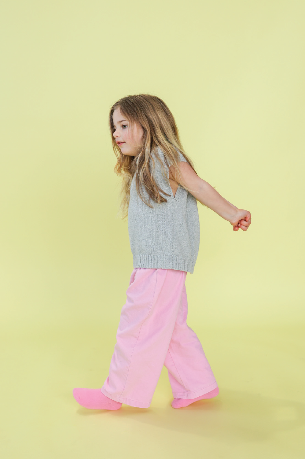 Recycled Boucle Jersey Knit Vest - Stone