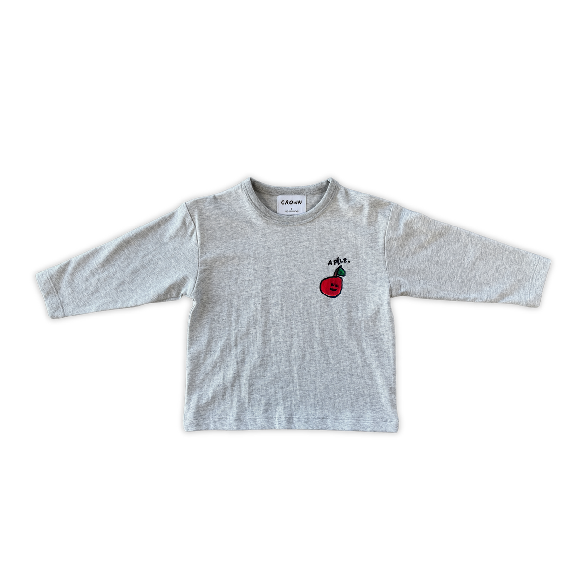 Organic Fruit Salad Long Sleeve Jersey Tee - Grey Marle