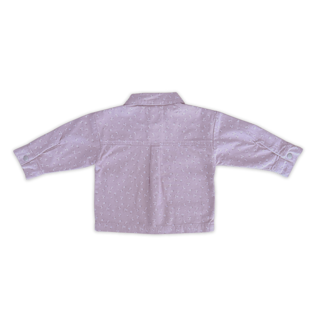 Organic Bloom Posy Print Denim Shirt Jacket